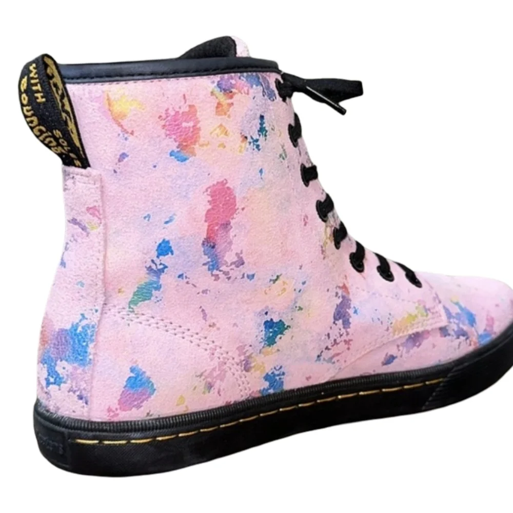 Dr. Martens Sheridan Confetti Suede High-Top Boot US 7 NEW